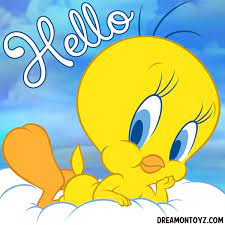 Hello -Cartoon Graphics & Greetings: ➡ http://cartoongraphics.blogspot.com/  & https://www.facebook.com/dreamontoyz - L… | Tweety bird quotes, Tweety,  Bird quotes