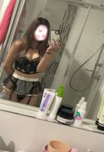 Black lingerie model 