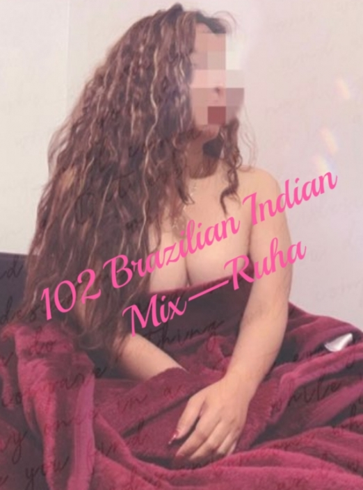 Long brown hair busty escort