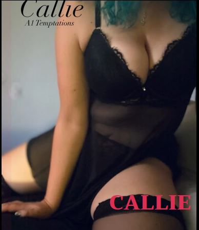 Callie Escort in sheer black lingerie