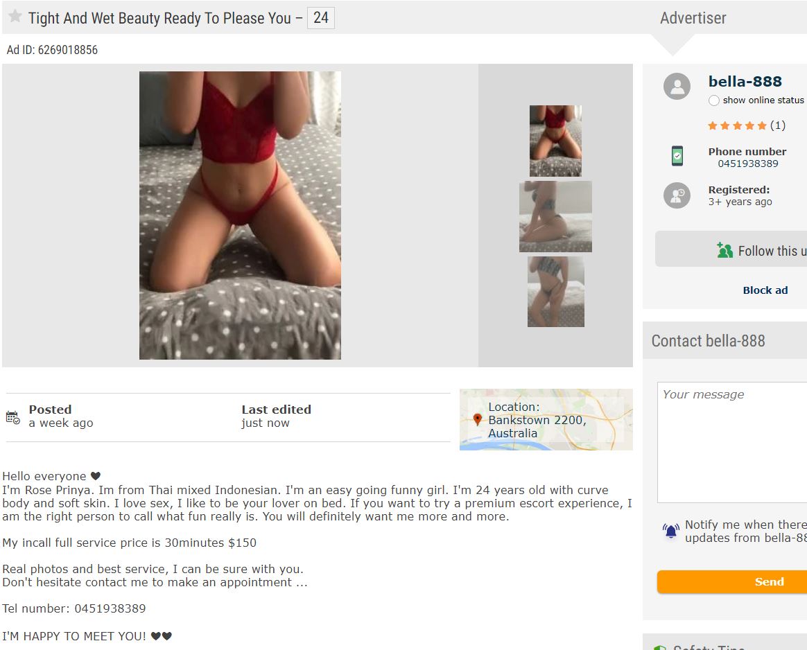 Locanto escort screen shot