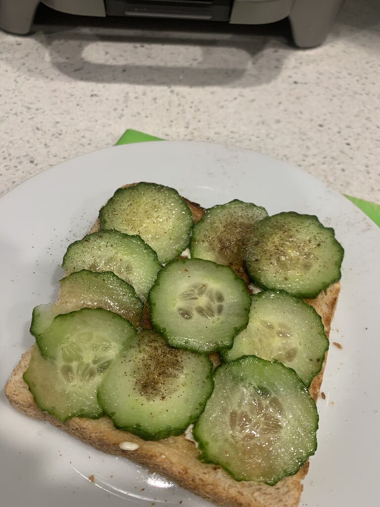 cucumber on bread