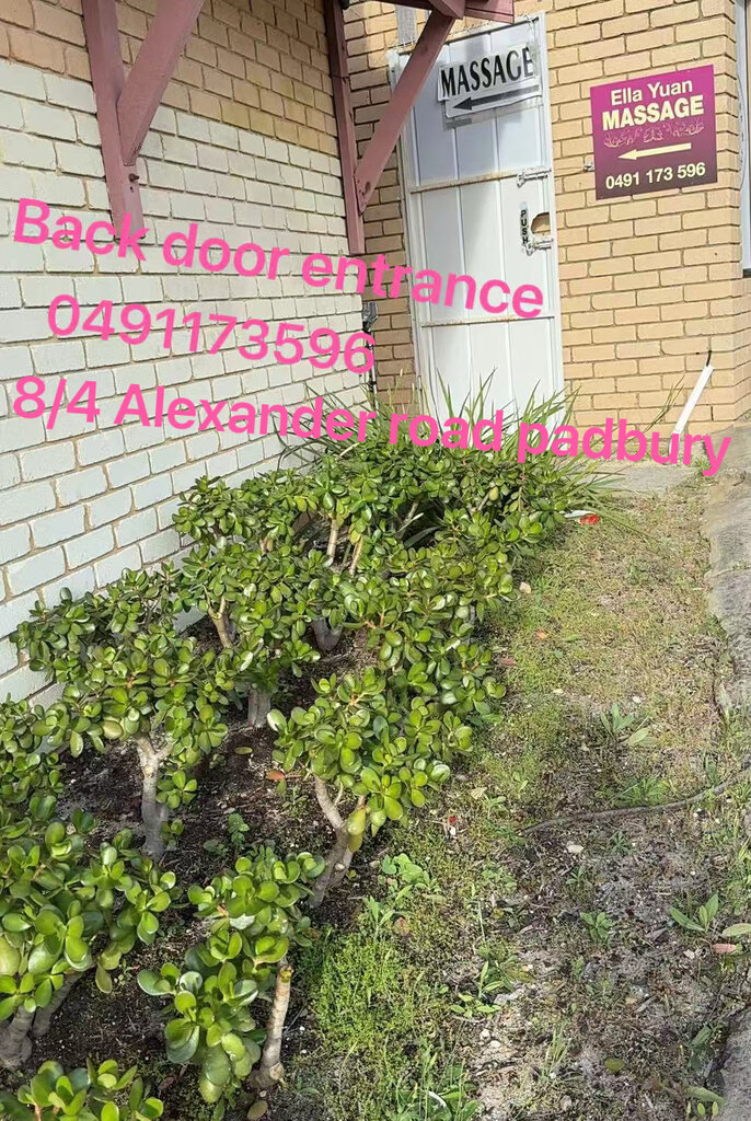 Back door entrance Ella yuan massage