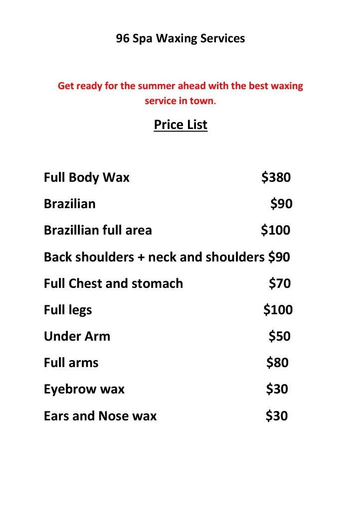 photo waxing 96 Spa price list 2025.jpg