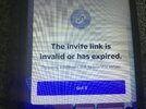Invalid link screenshot