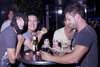 guys drinking and chatting
