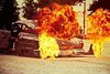 car burning