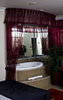 bath tub with curtains